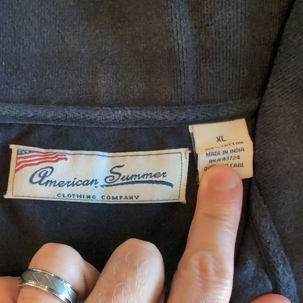 American Summer Clothing Company Statue Of Liberity American Flag Polo Size XL